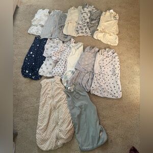 Cozy Dreams Kids Pajamas Sleep Sacks - Blue, Cream, Gray